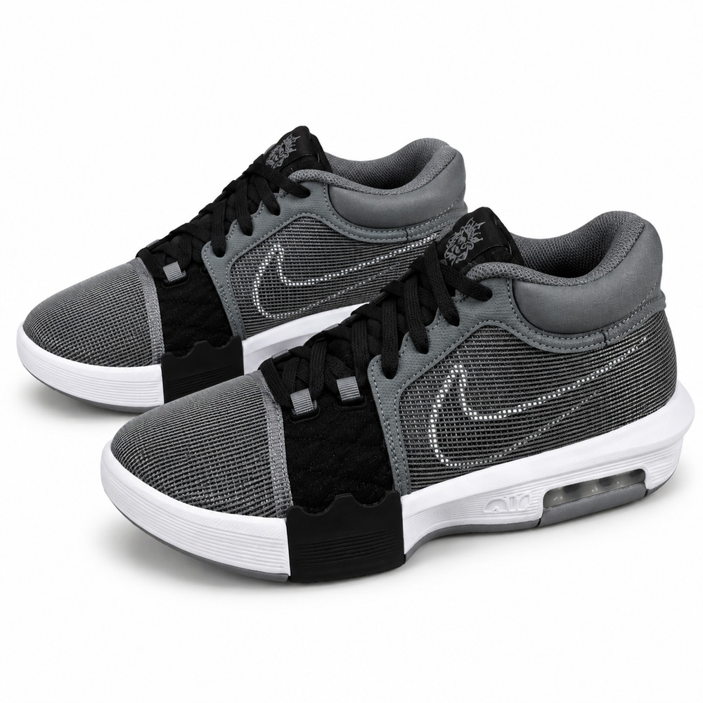 Nike Men's Lebron Witness VIII Basketball Shoes Cool Grey Black White M Size 10
